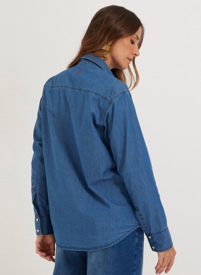 Camisa Jeans leve Cant�o - Foto 3