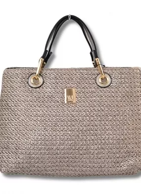 Bolsa Média Palha Prata Wj Acessórios  - Foto 1