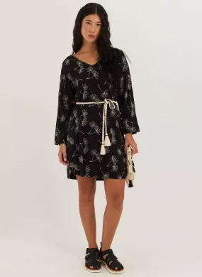 Vestido Túnica de Linho com Bordado Dente de Leão Cantão  - Foto 1