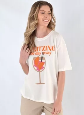 Maxi T-Shirt Em Algodão Spritzing - Foto 1