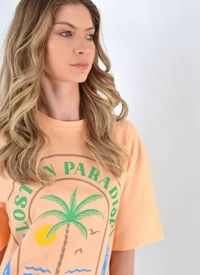 Maxi T-Shirt Em Algodão Paradise - Foto 2