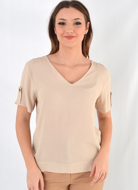 Blusa Viscose Cor Cru Citt� - Foto 1