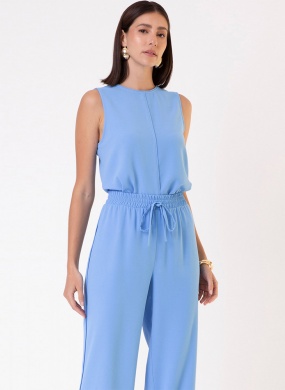 Conjunto Alfaiataria Crepe Azul Nitrogen By Seiki - Foto 1