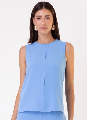 Conjunto Alfaiataria Crepe Azul Nitrogen By Seiki - Foto 3