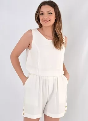 Conjunto Viscose Off White Loderro - Foto 1