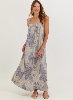 Vestido Longo Estampa Amorosa Cant�o - Foto 1