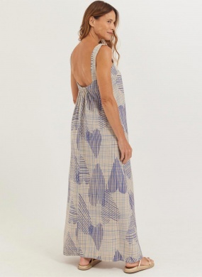 Vestido Longo Estampa Amorosa Cant�o - Foto 2