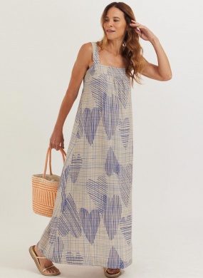 Vestido Longo Estampa Amorosa Cant�o - Foto 3