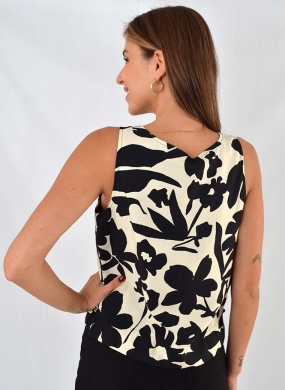 Blusa Sem Manga Estampa Bot�nica Lucidez - Foto 3