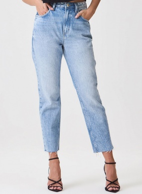 Cal�a Jeans Agata Satraight Cropped Flor de Lis - Foto 1