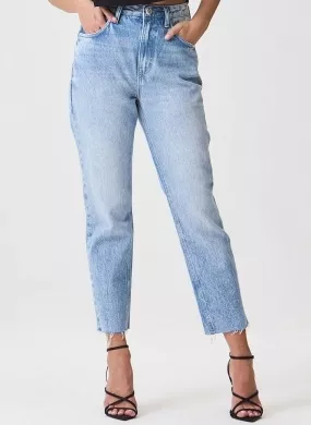 Calça Jeans Agata Satraight Cropped Flor de Lis - Foto 1