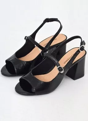 Sandália Couro Verniz Preto Bottero - Foto 6