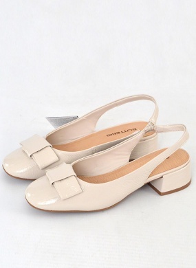 Slingback Couro Verniz Off White Bottero - Foto 6