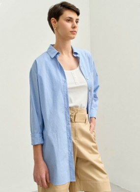 Camisa Over Listrada Alpelo Plus Size - Foto 1