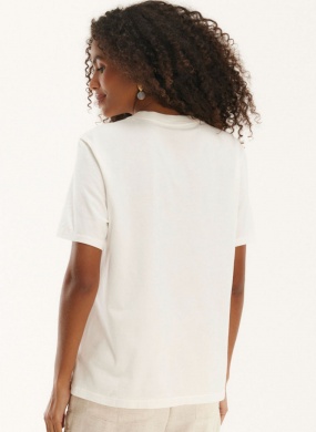 T-shirt Off White Estampa Paz Cant�o - Foto 2