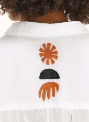 Camisa Voil Bordado Atami Cant�o - Foto 4