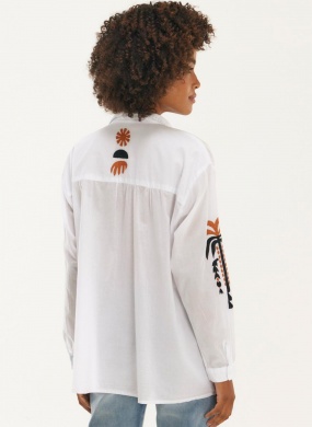 Camisa Voil Bordado Atami Cant�o - Foto 5