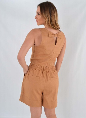 Conjunto Alfaiataria com Shorts Gatos e Atos Caramelo - Foto 3