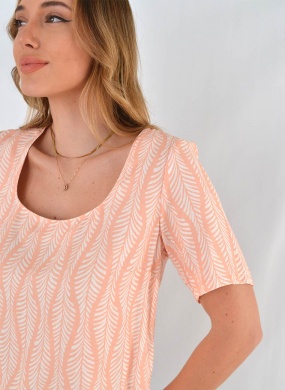 Blusa Estampa Brisa Pess�go Flor de Lis - Foto 2
