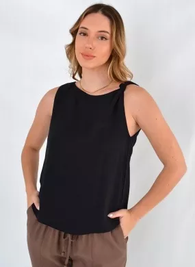 Blusa com Recorte Nó Ombro Lez a Lez - Foto 1