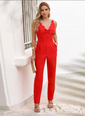 Macac�o Longo Vermelho Donna Ritz - Foto 1