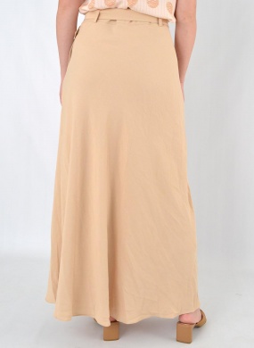 Saia Maxxi Midi Cor Trigo MX Fashion - Foto 3