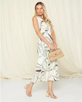 Vestido Midi Busto Transpassado Cof Cof Fluity - Foto 1