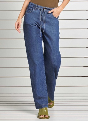 Cal�a Wide Leg Jeans Gatos e Atos - Foto 2