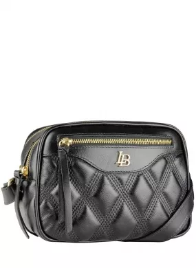 Bolsa Couro Tiracolo Média Cor Preta Linea Bella - Foto 1