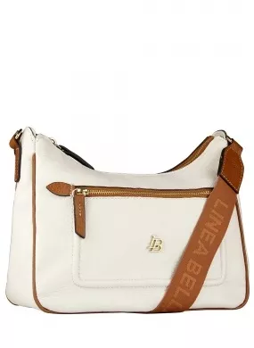 Bolsa Couro Tiracolo Média Cor Off Linea Bella - Foto 1
