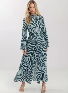 Vestido Midi Chá Lez a Lez em Viscose Estampada - Foto 1
