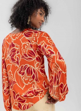 Blusa Manga Ampla Amarra��o Frontal Lez a Lez - Foto 2