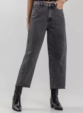 Calça Jeans Barrel Cropped Lez a Lez - Foto 1