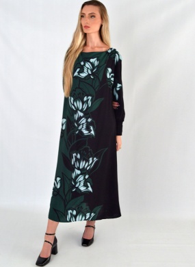 Vestido Midi Ch� Lez a Lez Ombro a Ombro  - Foto 1