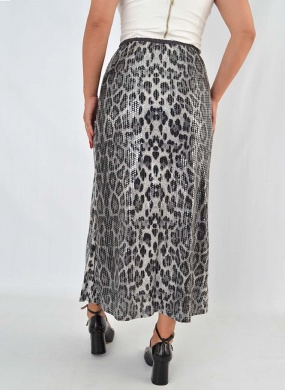 Saia Animal Print Paet�s - Foto 3