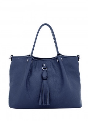 Bolsa De M�o Grande Em Couro Cor Marinho Smartbag - Foto 1