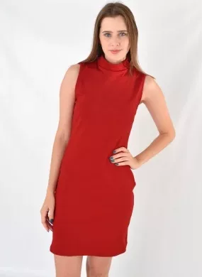 Vestido Curto Justo Vermelho Flor de Lis - Foto 1