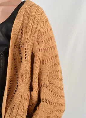 Kimono em Tricô Haes Cor Camelo - Foto 3