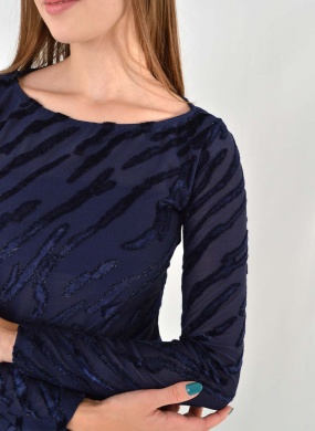 Blusa Efeito Devor� Veludo Flor de Lis - Foto 2