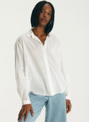 Camisa Branca Voil Cant�o - Foto 1