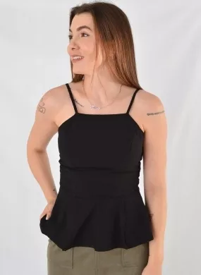 Blusa Peplum Preta Bana Bana  - Foto 1