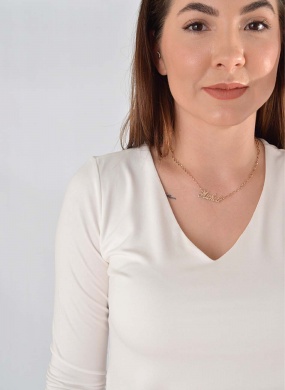 Blusa B�sica Viscolycra Off White Declari - Foto 2