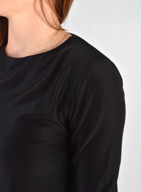 Blusa B�sica Manga Longa Preto Com Fio de Brilho Declari - Foto 2