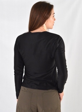 Blusa B�sica Manga Longa Preto Com Fio de Brilho Declari - Foto 3