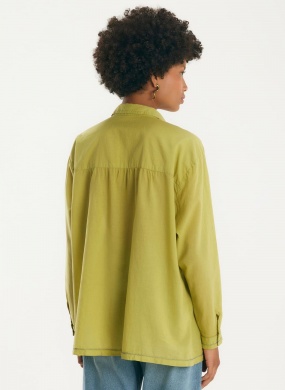 Camisa Voil Com Len�o Verde Cant�o - Foto 4