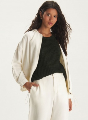 Parka Viscose Sarjada Off White Cant�o - Foto 2
