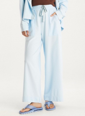Cal�a Moletinho Recortes Baby Blue Cant�o - Foto 1