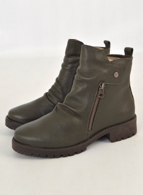 Bota Couro Pelica Abotinado Tratorado 5� Espa�o Cor Militar - Foto 1