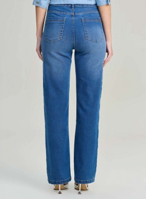Cal�a Reta Em Jeans Estonagem M�dia Scalon - Foto 2