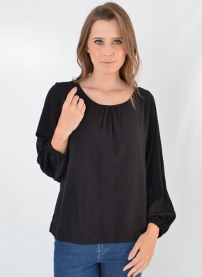 Bata Viscose Preta Cant�o - Foto 1